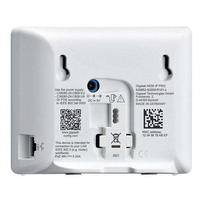 Gigaset N530 IP PRO DECT Basisstation para hasta 8 auriculares, hasta 50m interiores y 300m exteriores