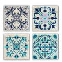 Hermia TBA7436502215230 Alfombrillas de Cristal de Piedra Natural (4 Piezas) 10x10x1cm