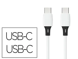 Q-connect Cable USB-C a USB-C PVC 3m Blanco