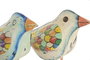 DKD Home Decor Figura de Pájaro en Metal, Surtido de 2 Unidades, Azul y Blanco