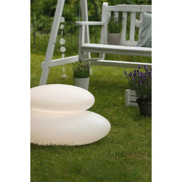 seasons Shining Stone XL Solar Blanco