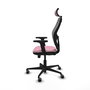 PIQUERAS Y CRESPO Silla de oficina Jorquera con mecanismo Sincro/Traslack Rosa y Gris