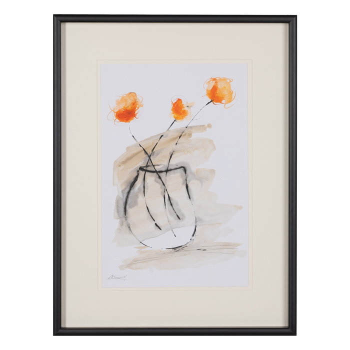 Cuadro Pintura Jarrón-Flores 2/M 60 X 4 X 80 cm (Set de 2)