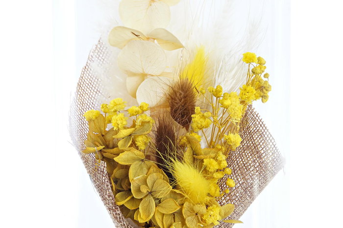 DKD Home Decor Decoración de Flor Seca en Cristal 12x12x21 Surtido de 2