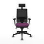 PIQUERAS Y CRESPO Silla de oficina Horna con mecanismo Sincro, Morado y Negro