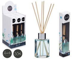 ACORDE Mikado Ropa Limpia 30 ml con Varillas de Ratan para Evaporación Natural y Dimensiones 4.4x7.9x2.9 cm (Set de 24)