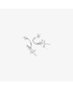 Radiant Pendientes Huggies Silver con piedra de cruces