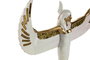 DKD Home Decor Figura Ra Oriental Blanco Dorado 6.5 x 33.5 x 34 cm