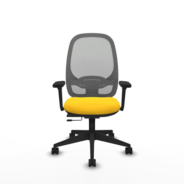 PIQUERAS Y CRESPO Silla de oficina Cilanco con mecanismo Sincro/Traslack, Amarillo y Gris PIQUERAS Y CRESPO Silla de oficina Cilanco con mecanismo Sincro/Traslack, Amarillo y Gris