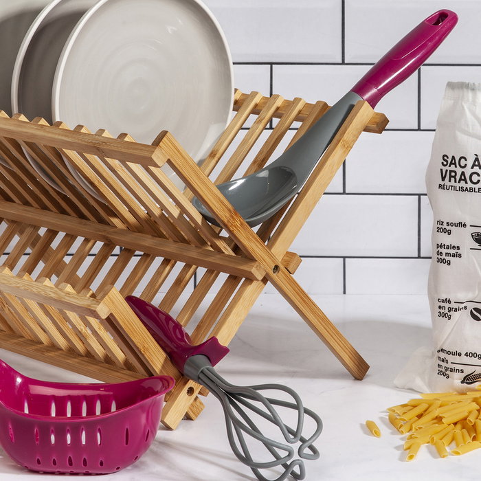 Cook Concept Batidor de Cocina 30 cm Antirayaduras con Soporte en Mango para Batir Alimentos