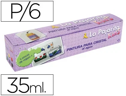 La Pajarita Kit de Pintura Cristal Colores Surtidos con Pincel