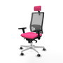 PIQUERAS Y CRESPO Silla de oficina Horna Rosa y Gris con Mecanismo Sincro
