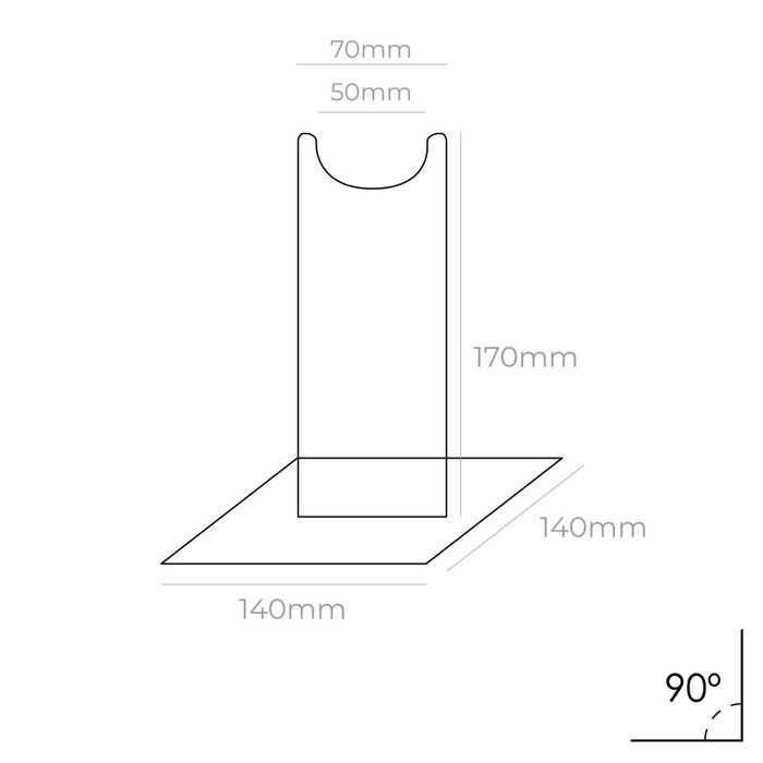 Compossar Expositor Metacrilato Modelo F para Artículos, Fotografía y Escaparates 140x140.4x170mm
