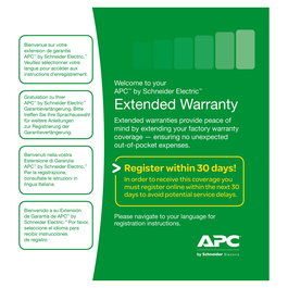APC Service Paket 3 Jahre Garantieverlängerung - Pack de Servicio 3 Años Garantía Extendida 24x7