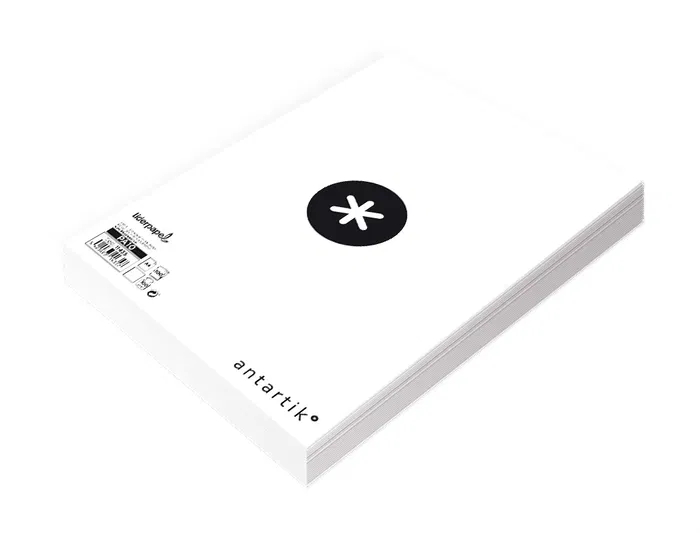 Antartik Papel A4 90 g Blanco Liso - 100 Hojas - Papel Extrablanco 100 g/m2 para Escritura Fluida, Formato 210 x 297 mm