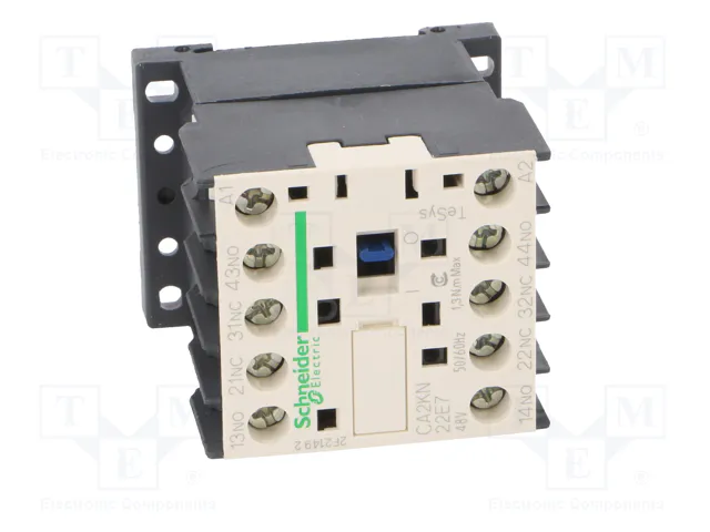 SCHNEIDER ELECTRIC CA2KN22E7 TeSys D Contactor 4-polar 48VAC 10A SCHNEIDER ELECTRIC CA2KN22E7 TeSys D Contactor 4-polar 48VAC 10A
