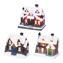 Lumineo Casita de navidad con luz LED fija, modelos variados