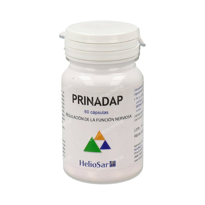 Heliosar Prinadap 60 Cápsulas - Suplemento con Vitaminas B1, B6, B12, Biotina y Niacina para el Sistema Nervioso y Función Psicológica Heliosar Prinadap 60 Cápsulas - Suplemento con Vitaminas B1, B6, B12, Biotina y Niacina para el Sistema Nervioso y Función Psicológica