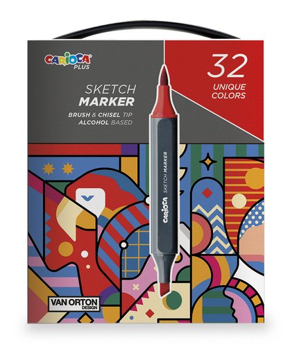 Carioca Plus Sketch Rotuladores Doble Punta Cincel/Pincel Colores Surtidos Caja Premium 32 Ud Carioca Plus Sketch Rotuladores Doble Punta Cincel/Pincel Colores Surtidos Caja Premium 32 Ud