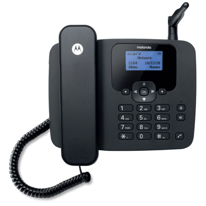 Motorola FW410L Teléfono Fijo 4G con Punto de Acceso Wi-Fi Negro Motorola FW410L Teléfono Fijo 4G con Punto de Acceso Wi-Fi Negro