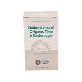 FORZA VITALE Quinta Esencia Complemento Alimenticio de Aceites Esenciales de Orégano, Tomillo y Ajedrea, 10 ml - Apoyo a la Función Digestiva