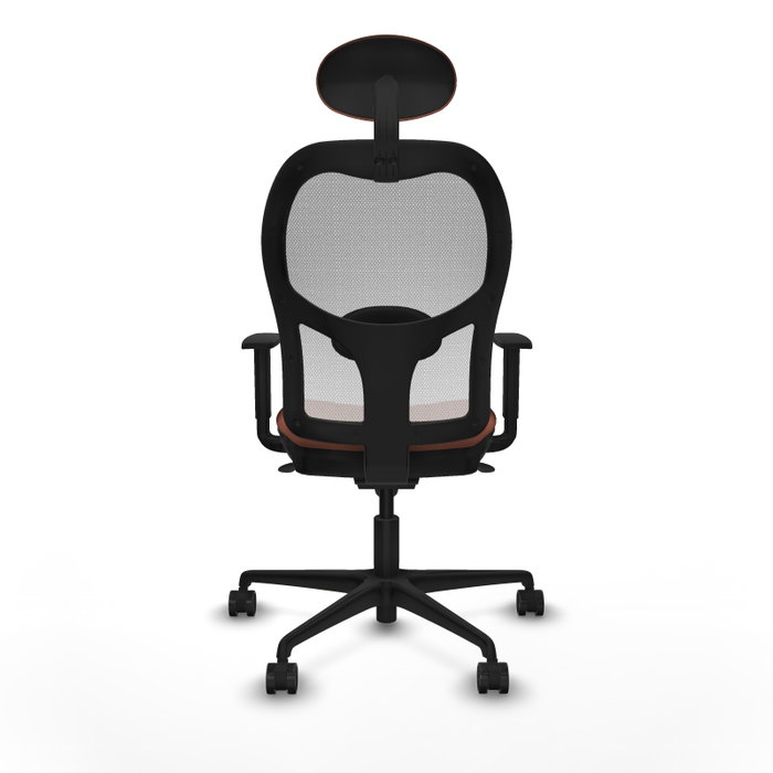PIQUERAS Y CRESPO Silla de oficina Jorquera con mecanismo Sincro, Tela Marrón y Malla Blanca PIQUERAS Y CRESPO Silla de oficina Jorquera con mecanismo Sincro, Tela Marrón y Malla Blanca