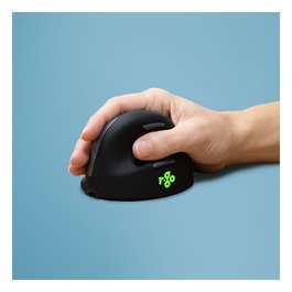 R-Go Ratón Ergonómico Inalámbrico Vertical HE Break Small, Diestro, Bluetooth 5.0, 2400 DPI, Negro, Aluminio, Incluye Software Anti-RSI