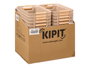KIPIT Cesta de Plástico con Asa de Bambú Beige