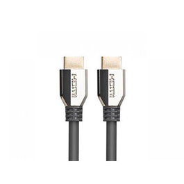 Lanberg Cable HDMI V2.1 8K 60Hz 48 Gbit/s 1.8 m - Negro/Plata, Ethernet, ARC, Conector Chapado en Oro, Plug and Play, Calibre AWG 30