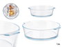 VIVALTO Bandeja de Borosilicato Redonda con Asas de 1,6 L (Pack de 12)Fabricante: VIVALTO