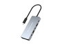 Conceptronic DONN22G Estación de acoplamiento USB-C/USB4 6 en 1 con HDMI 8K, 2.5GbE y 100W PD, Gris