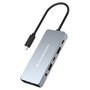 Conceptronic DONN22G Estación de acoplamiento USB-C/USB4 6 en 1 con HDMI 8K, 2.5GbE y 100W PD, Gris