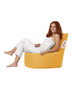 Atelier Del Sofa Puf de Jardín Baton Yellow, Impermeable, Tela de Poliéster, Relleno Espuma Reciclada, 70x70x35 cm