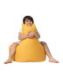 Atelier Del Sofa Puf de Jardín Baton Yellow, Impermeable, Tela de Poliéster, Relleno Espuma Reciclada, 70x70x35 cm