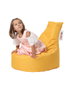 Atelier Del Sofa Puf de Jardín Baton Yellow, Impermeable, Tela de Poliéster, Relleno Espuma Reciclada, 70x70x35 cm