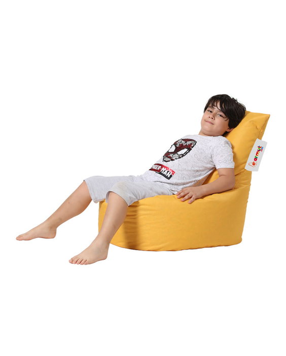 Atelier Del Sofa Puf de Jardín Baton Yellow, Impermeable, Tela de Poliéster, Relleno Espuma Reciclada, 70x70x35 cm