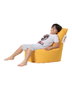 Atelier Del Sofa Puf de Jardín Baton Yellow, Impermeable, Tela de Poliéster, Relleno Espuma Reciclada, 70x70x35 cm