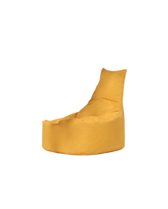Atelier Del Sofa Puf de Jardín Baton Yellow, Impermeable, Tela de Poliéster, Relleno Espuma Reciclada, 70x70x35 cm