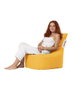 Atelier Del Sofa Puf de Jardín Baton Yellow, Impermeable, Tela de Poliéster, Relleno Espuma Reciclada, 70x70x35 cm