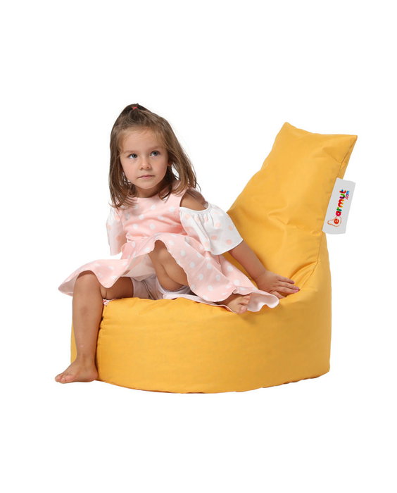 Atelier Del Sofa Puf de Jardín Baton Yellow, Impermeable, Tela de Poliéster, Relleno Espuma Reciclada, 70x70x35 cm