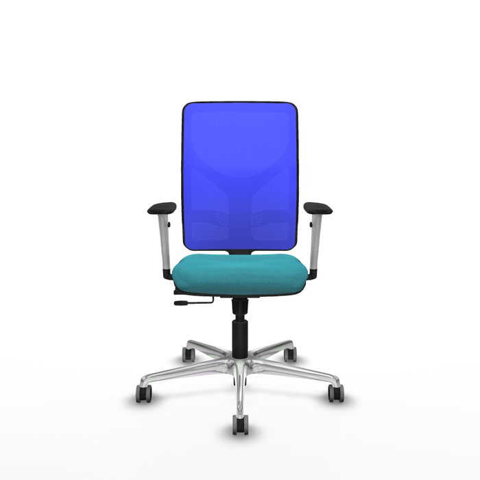 PIQUERAS Y CRESPO Silla de oficina Motilla con mecanismo Sincro/Traslack, Tela Turquesa y Malla Azul PIQUERAS Y CRESPO Silla de oficina Motilla con mecanismo Sincro/Traslack, Tela Turquesa y Malla Azul