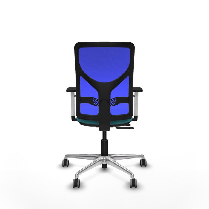 PIQUERAS Y CRESPO Silla de oficina Motilla con mecanismo Sincro/Traslack, Tela Turquesa y Malla Azul PIQUERAS Y CRESPO Silla de oficina Motilla con mecanismo Sincro/Traslack, Tela Turquesa y Malla Azul