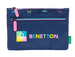 Safta Portatodo Benetton Cool con Doble Cremallera 23x16x3 cm