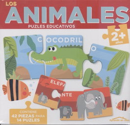 SALDAÑA, LOS ANIMALES (2+ AÑOS) - APRENDO EN CASA - PUZLES EDUCATIVOS (42 PIEZAS PARA 14 PUZLES)</h1>
