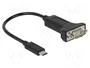 DeLOCK Adaptador USB Tipo-C™ a RS-232 D-Sub 9 Pin 25 cm 64307
