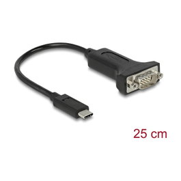 DeLOCK Adaptador USB Tipo-C™ a RS-232 D-Sub 9 Pin 25 cm