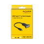 DeLOCK Adaptador USB Tipo-C™ a 1 x Serial RS-232 D-Sub 9 Pin con tuercas 25 cm