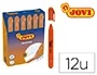 Jovi Marcador de Cera Gel Fluorescente Naranja - Caja de 12 Unidades