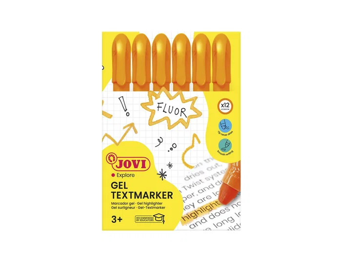 Jovi Marcador Gel Neón en Stick Naranja Jovi Marcador Gel Neón en Stick Naranja
