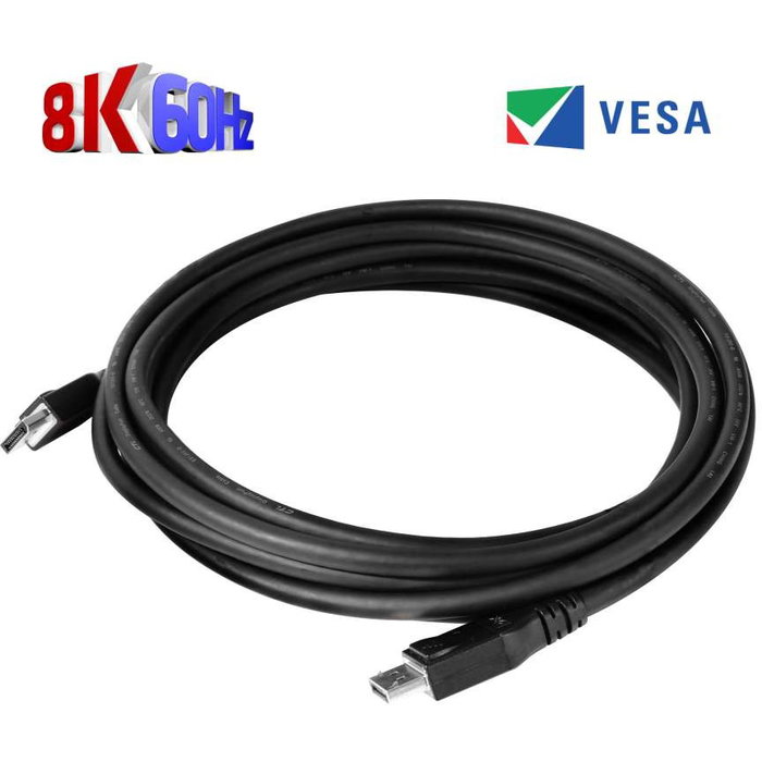 Club 3D DisplayPort 1.4 HBR3 Cable 5m 8K60Hz 32.4Gb/s Macho a Macho Club 3D DisplayPort 1.4 HBR3 Cable 5m 8K60Hz 32.4Gb/s Macho a Macho